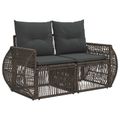 vidaXL Súprava záhradných pohoviek 6 ks Sivá a tmavo sivá polyratan