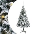 vidaXL Umelý vianočný stromček Biela 150 cm PVC a Oceľ a Plast