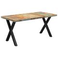vidaXL Jedálenský stôl, nohy v tvare X 180x90x77 cm, recyklovaný masív