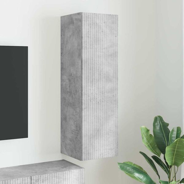 vidaXL TV nástenná skriňa Betónová 30 x 31 x 100 cm Kompozitné drevo