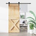 vidaXL Posuvné dvere 80 x 210 cm Masívne borovicové drevo (neupravené)