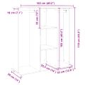 vidaXL Šatník s kolieskami dub sonoma 102x38x110 cm kompozitné drevo