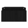 vidaXL Stojan na monitor čierny 100x27,5x15 cm masívna borovica