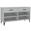 vidaXL Botník sivý dub sonoma 102x35x55 cm spracované drevo