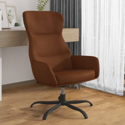 vidaXL Relaxačné kreslo hnedé umelá semišová koža