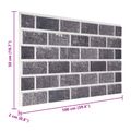 vidaXL Nástenné panely 10 ks 100 x 50 cm Čierna a Šedá EPS pena