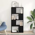 vidaXL Zostava TV skriniek 60 x 24 x 125,5 cm Čierna Kompozitné drevo