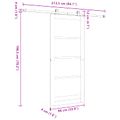 vidaXL Posuvné dvere ORKDAL 86 x 198,5 cm Borovicový masív Prírodná