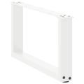 vidaXL Nohy konferenčného stolíka v tvare U, 2 ks, biele, 60 x (30-31) cm, oceľové