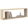 vidaXL Nástenné police 6ks, biela+sonoma 80x15x26,5cm kompozitné drevo