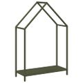 vidaXL Stojan na palivové drevo olivovo zelená 60x25x90 cm