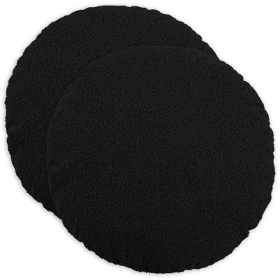 vidaXL Poťah na podložku 2 pcs HEERLEN Čierna Ø 60 cm Bouclé