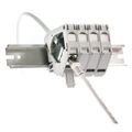 KELINE Držiak na DIN lištu Cat 6 1xRJ45/u osadený