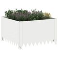 vidaXL Obrubník trávnika 4 ks 60 x 60 x 35 cm Oceľ Biela