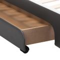 vidaXL Posteľný rám so zásuvkami antracitový 100x200 cm umelá koža