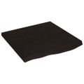 vidaXL Stolová doska tmavohnedá 60x60x(2-4) cm ošetrený dubový masív