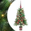 vidaXL Vianočný stromček s 150 LED-i so stojanom Zelená 90 cm PE