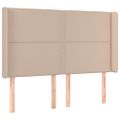 VidaXL Čelo postele kapučínové 147x16x118/128 cm umelá koža