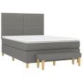 vidaXL Boxspring posteľ s matracom tmavosivá 140x200 cm látka