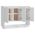 vidaXL Komoda biela 97x31x75 cm kompozitné drevo