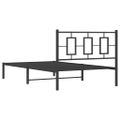 vidaXL Kovový rám postele s čelom čierny 107x203 cm