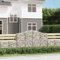 vidaXL Oblúkové gabionové koše 11 ks 200x50x120/140 cm pozink. železo