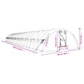 vidaXL Fóliovník s oceľovým rámom zelený 110 m² 16x5x2,3 m