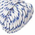 vidaXL Lodné lano biele 4 mm 25 m polypropylén
