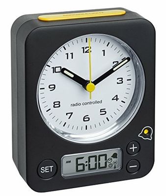 60.1511.01.07 TFA COMBO bezdrôtový budík s digitálnym nastavením, čierno-žltý