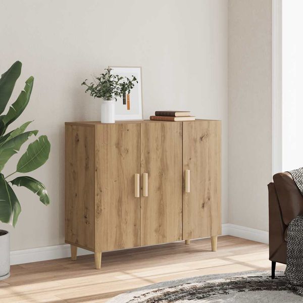 vidaXL Komoda dub artisian 90x34x80 cm kompozitné drevo