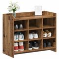 vidaXL Skriňa na topánky s úložiskom Staré drevo 85 x 39,5 x 70 cm
