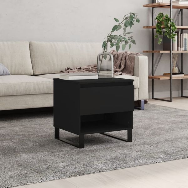 vidaXL Konferenčný stolík čierny 50x46x50 cm kompozitné drevo