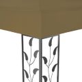 vidaXL Altánok s dvojitou strieškou 3x4 m, sivohnedý 180 g/m²