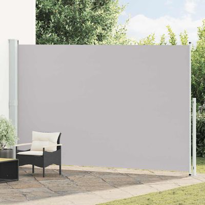 vidaXL Zaťahovacia bočná markíza na terasu 220x514 cm sivá