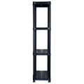 vidaXL Regál so 4 úložnými poličkami čierny 61x30,5x130 cm plastový
