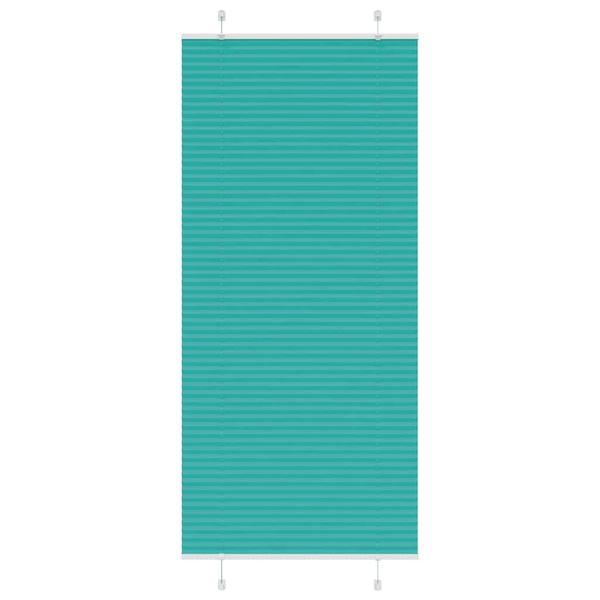 vidaXL Plisovaná roleta petrolejovo zelená 90x200 cm šírka látky 89,4 cm polyester