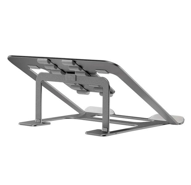 Neomounts NSLS085GREY / Notebook Desk Stand (ergonomický) / Šedý podstavec, pre notebooky, 10"–17", nastavenie uhla, 6 poloh sklonu, šedý