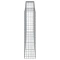 vidaXL Oblúkový gabionový kôš 4 ks 400x50x200/220cm pozinkované železo