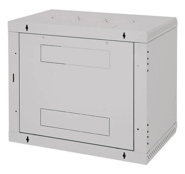 Triton 19' rozvaděč jednodílný 12U/395mm vylamovací otvor pro ventilátor RAL7035 Rozvadec, nástenný, jednodílný, 12U, 395mm, vylamovací otvor pro ventilátor, RAL7035