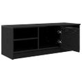 vidaXL TV skrinka 102 x 35 x 36,5 cm Čierny dub Kompozitné drevo