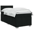 vidaXL Posteľ boxspring s matracom Čierna 80 x 200 cm Látka