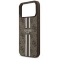 Obal Guess 4G Printed Stripes MagSafe pre iPhone 17 Pro Max hnedý