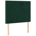 vidaXL Posteľný rám boxsping s matracom tmavozelený 100x200 cm zamat