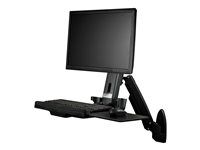 Foldable Standing Desk (WALLSTS1) - Montážna súprava (montážna doska na umiestnenie na stenu, stĺpec, zásuvka pre klávesnicu, alarm monitora) - pre obrazovku - plast, hliník, oceľ - čierna - veľkosť obrazovky: 24"