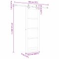 vidaXL Posuvné dvere ORKDAL 73,5 x 211 cm Biela a čierna