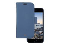 Puzdro s klopou pre mobilný telefón - odnímateľný magnetický zadný kryt - koža Saffiano - Um blue - pre Apple iPhone 7, 8, SE (2nd generation)
