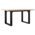 vidaXL Konferenčný stolík v tvare O 80x50x40 cm borovica a oceľ