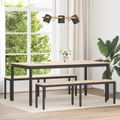 vidaXL lavička Prírodná 160 x 35 x 45 cm Masívne borovicové drevo