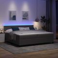 vidaXL LED box s pružinami Svetlo šedá a biela 200 x 200 cm