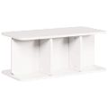 vidaXL Konferenčný stolík Biela 80 x 39,5 x 33,5 cm Borovicový masív